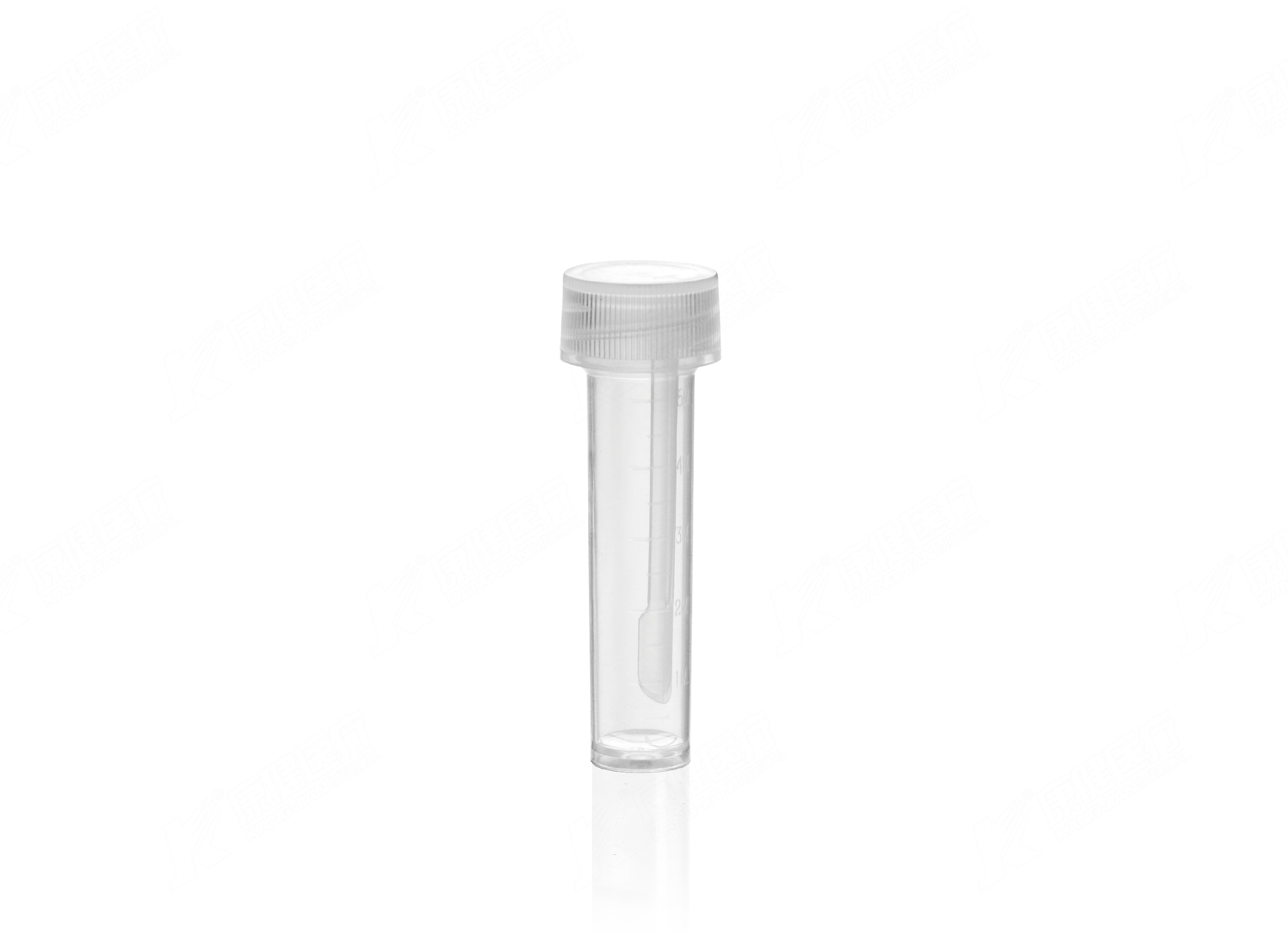 大便标本杯 5ml 帽匙一体 有刻度