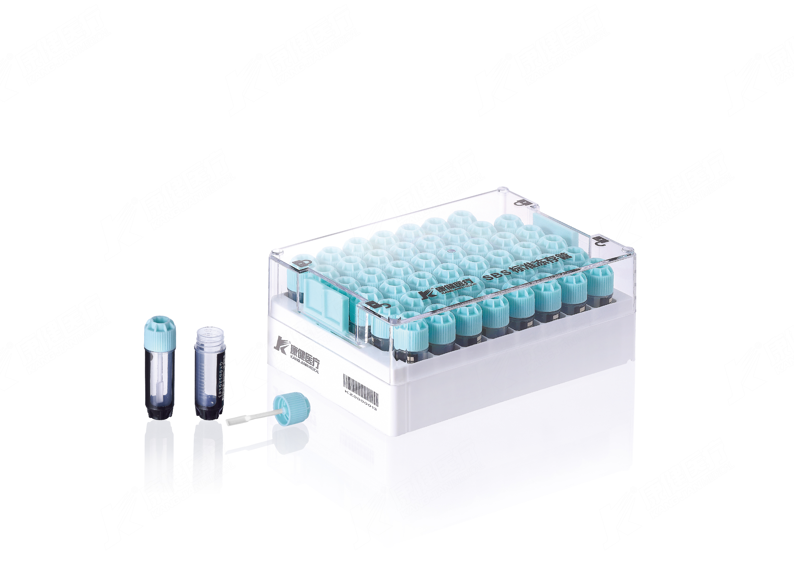 48格 SBS外旋式冻存管 带采样勺2mL