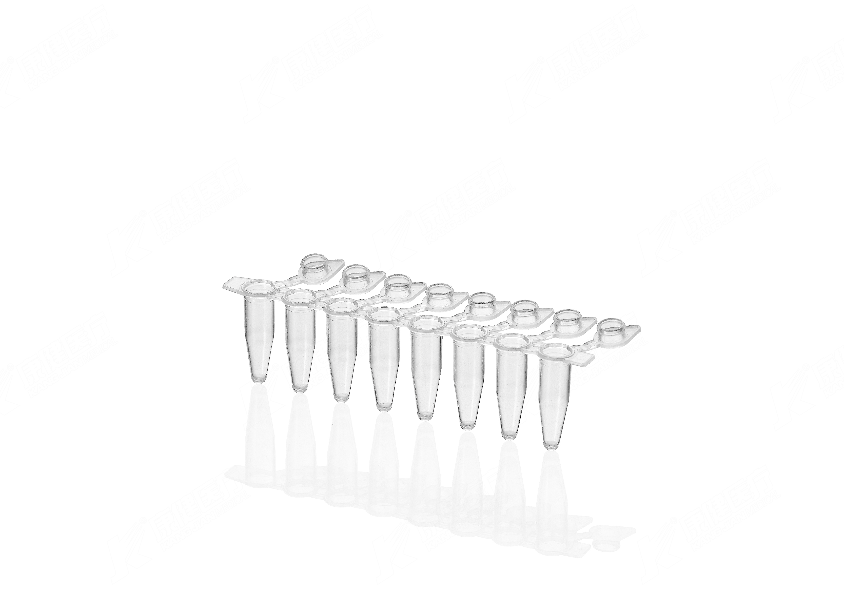 PCR-8联可拆带盖反应管 0.2ml透明