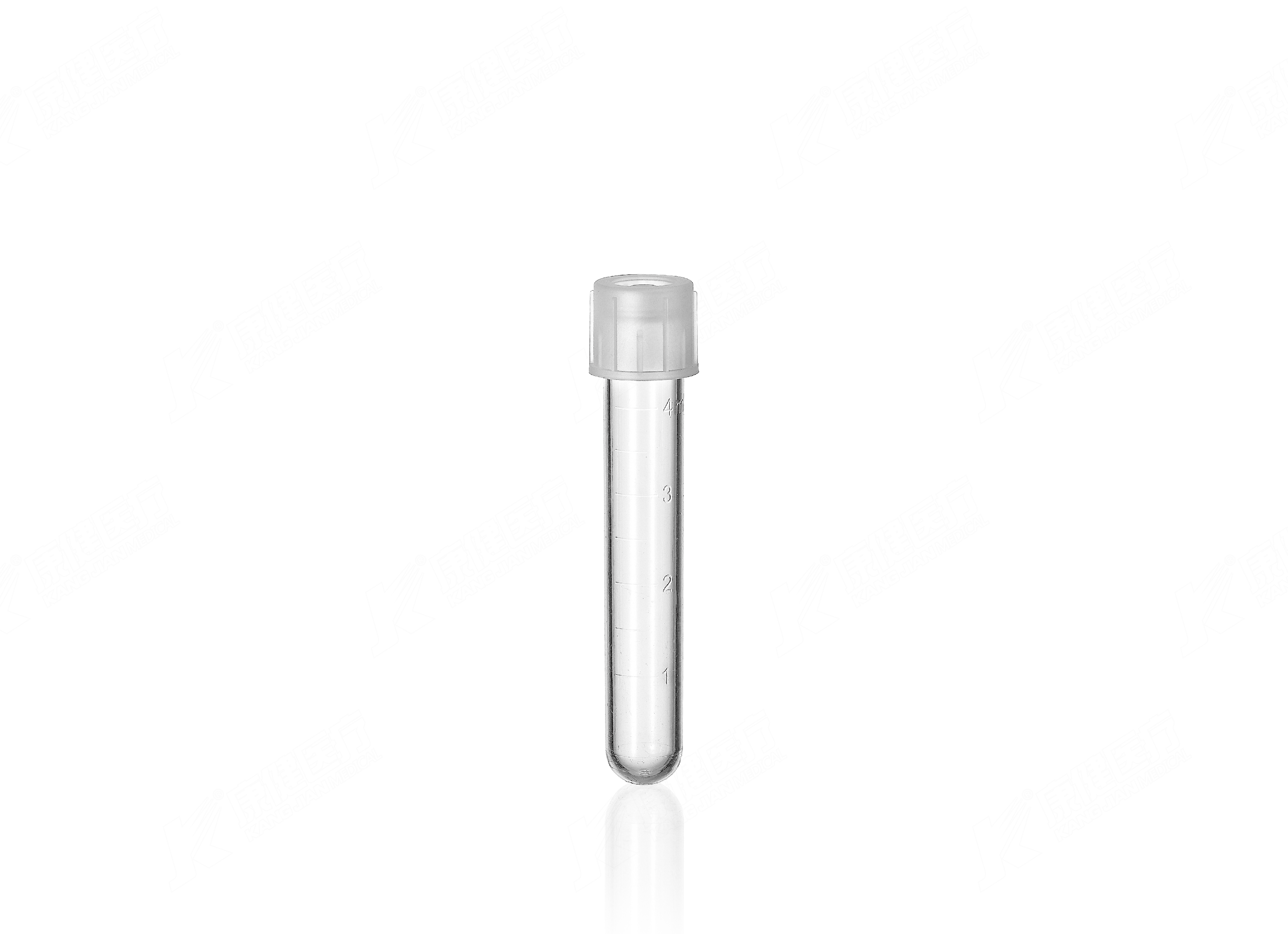 培养管 4ml 揿压盖 注塑刻度
