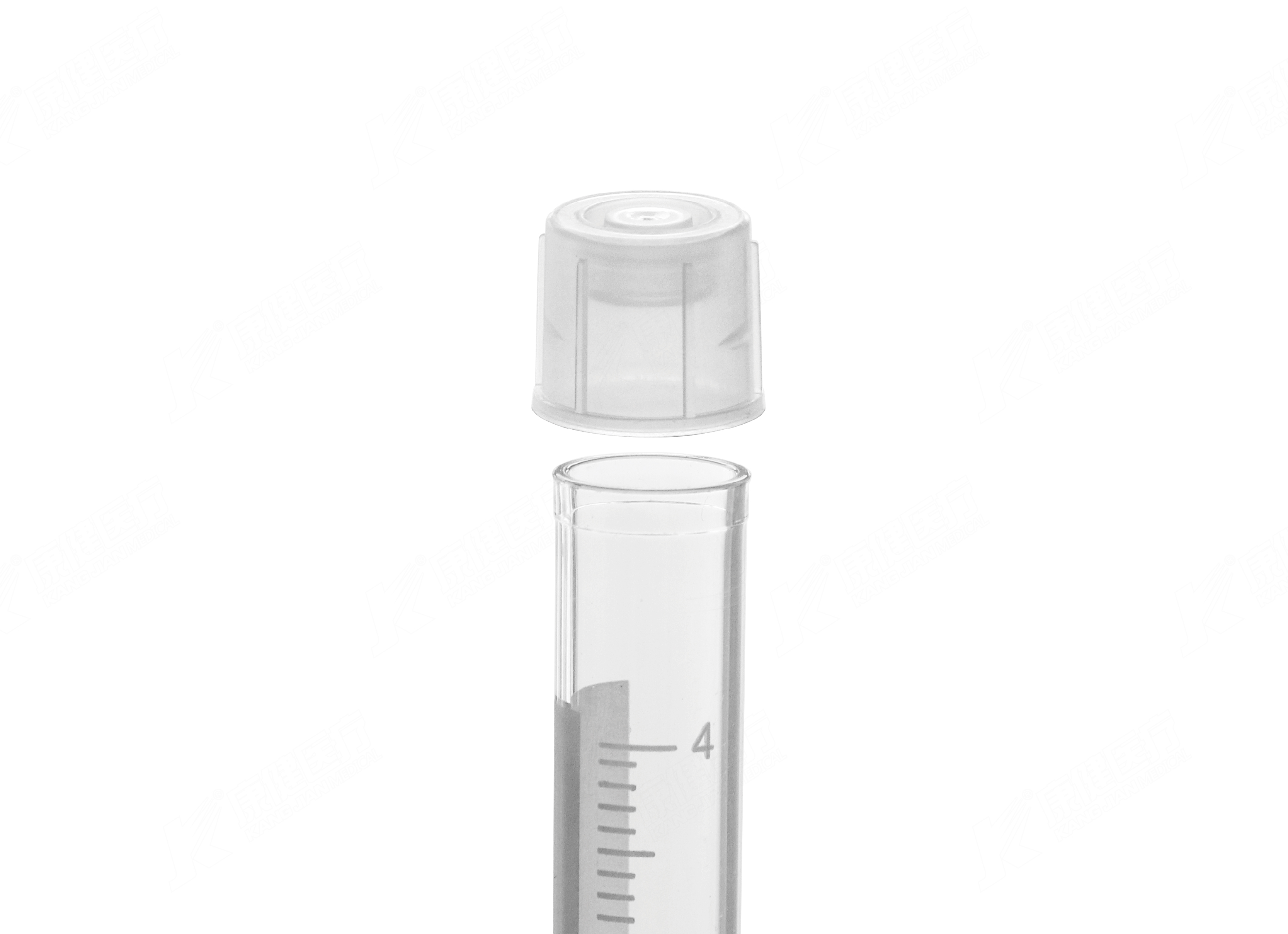培养管 4ml 揿压盖 注塑刻度