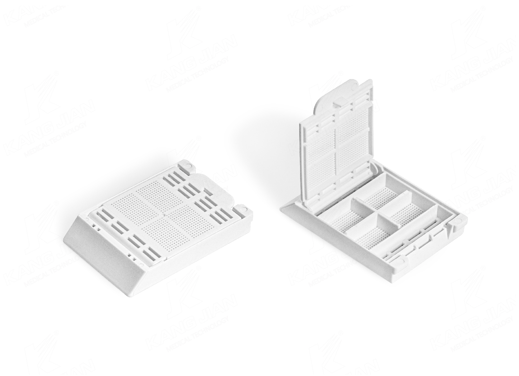 包埋盒 KJ805-2 内镶式可拆装盖/方孔/45&deg;/叠装或筒装